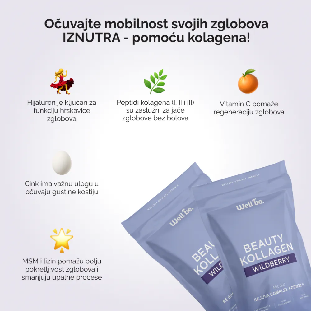 WellBe Beauty kolagen - Benefiti za zglobove